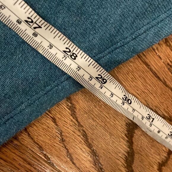 J. Jill Pure Jill teal shark bite cowl neck tunic sweater xs - Picture 7 of 9